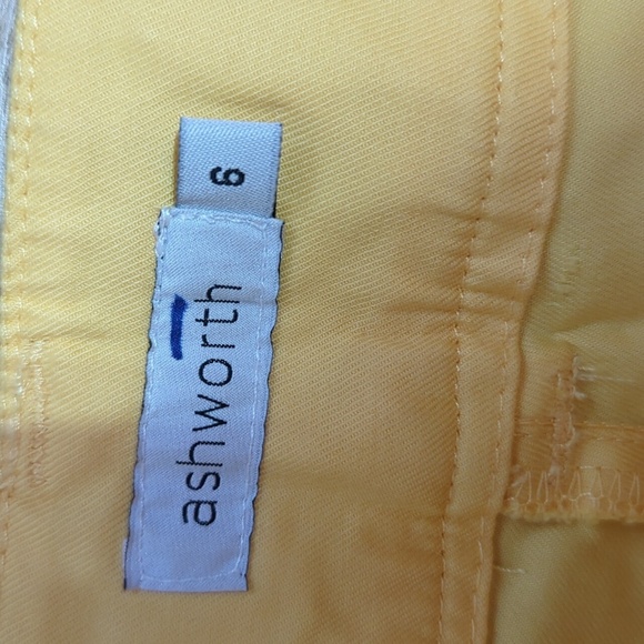 Ashworth Easy Essentials Golfing Cropped Trousers Ladies Yellow Luxe Old Money 6 - Picture 7 of 8